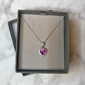 SALE TODAY! Heart-Shaped Pink Sapphire Necklace